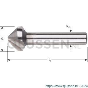 Rotec 405HM VHM verzinkfrees 90 graden 3 snijkanten DIN 335C diameter 6,3 mm M3 405.0630