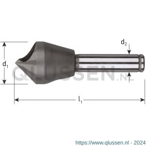 Rotec 417 HSS-E verzinkfrees 90 graden met schuin gat 10 mm (2-5 mm) 417.0005