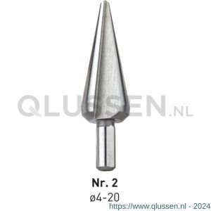 Rotec 420 HSS conische plaatboor Splitpoint nummer 2 5,0-20,0 mm 420.0002