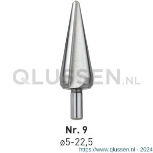 Rotec 420 HSS conische plaatboor Splitpoint nummer 9 5,0-22,5 mm 420.0009