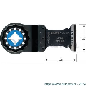 Rotec 519 OT 11/32HM Starlock invalzaagblad metaal-Inox 32x40 mm set 3 stuks 519.0179