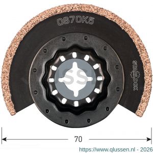 Rotec 519 OS 70K5 Starlock segmentzaagblad HM-Riff diameter 70 mm 519.0260