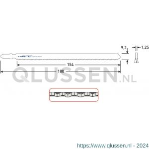 Rotec 520 decoupeerzaagblad DC550 T718BF set 5 stuks 520.0550