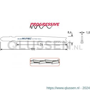 Rotec 520 decoupeerzaagblad DC630 T123X set 5 stuks 520.0630