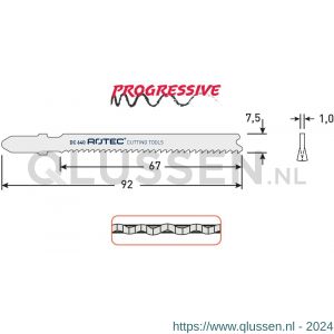 Rotec 520 decoupeerzaagblad DC640 T118B set 5 stuks 520.0640