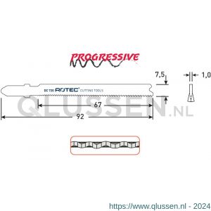 Rotec 520 decoupeerzaagblad DC720 T118AF set 25 stuks 520.0725