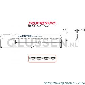 Rotec 520 decoupeerzaagblad DC740 T118BF set 5 stuks 520.0740