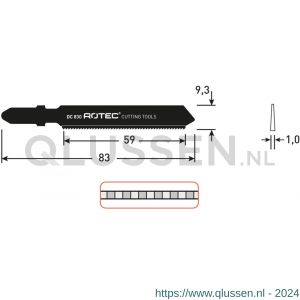 Rotec 520 decoupeerzaagblad DC830 T118AHM set 3 stuks 520.0830