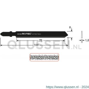 Rotec 520 decoupeerzaagblad DC850 T130Riff set 3 stuks 520.0850