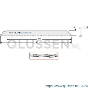 Rotec 525 reciprozaagblad RC120 S1111K set 5 stuks 525.0120