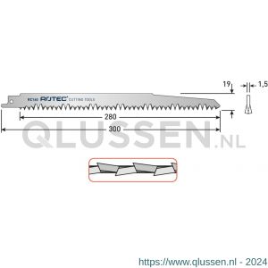 Rotec 525 reciprozaagblad RC160 set 5 stuks 525.0160