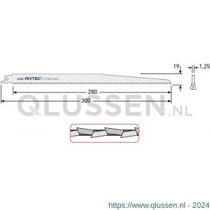 Rotec 525 reciprozaagblad RC200 S1344D set 5 stuks 525.0200