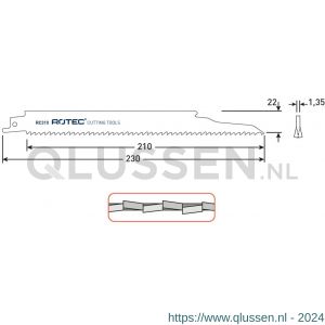 Rotec 525 reciprozaagblad RC310 set 5 stuks 525.0310