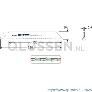 Rotec 525 reciprozaagblad RC480 S922HF set 5 stuks 525.0480