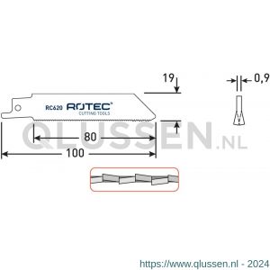 Rotec 525 reciprozaagblad RC620 S522BF set 5 stuks 525.0620