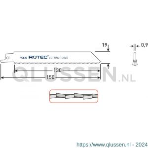 Rotec 525 reciprozaagblad RC630 S922BF set 5 stuks 525.0630