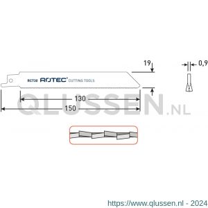 Rotec 525 reciprozaagblad RC730 S922EF set 5 stuks 525.0730