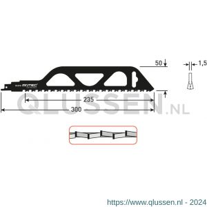 Rotec 525 reciprozaagblad RC820 S2243HM 525.0820