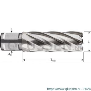 Rotec 536 HSS kernboor Silver-Line Weldon 19 diameter 35x55 mm 536.3501W