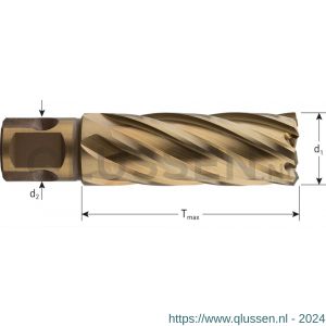 Rotec 537 HSS-XE kernboor Gold-Line universeel 19 diameter 15x55 mm 537.1501