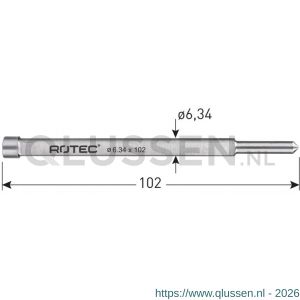 Rotec 545 uitwerpstift diameter 6,35x102 mm 545.0031