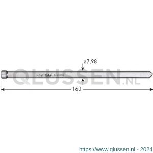 Rotec 545 uitwerpstift diameter 7,98x160 mm 545.0032