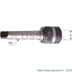 Rotec 545 houder MK3 > Weldon 19 met Quick-Change 545.1012