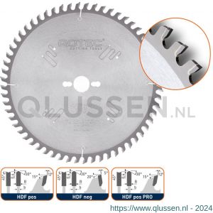 Rotec 554 HM formaatzaagblad dak-hol diameter 350x3,5x30 mm Z=72 HDF pos 554.4050