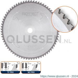 Rotec 556 HM dry-cutter zaagblad RVS Long-Life diameter 305x2,2x25,4 mm Z=72 TF Pro 556.3050