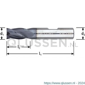 Rotec 634 VHM vingerfrees Silver-Line kort TiAlN-gecoat diameter 8 mm 634.0800