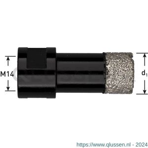Rotec 757 diamantboorkroon graniet-tegel M14 opname 40x35 mm 757.4040