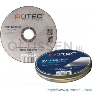 Rotec 799 doorslijpschijf Opti-Line diameter 125x1,0x22,2 mm in blik set 10 stuks 799.2002