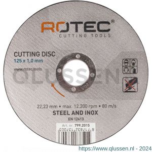 Rotec 799 doorslijpschijf Opti-Line diameter 115x1,0x22,2 mm set 25 stuks 799.2010