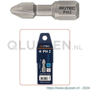 Rotec 801 Torsion schroefbit Basic C6.3 Phillips PH 3x25 mm set 2 stuks 801.00032