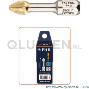 Rotec 817 Impact schroefbit Diamond C6.3 Phillips PH 3x30 mm set 2 stuks 817.02032