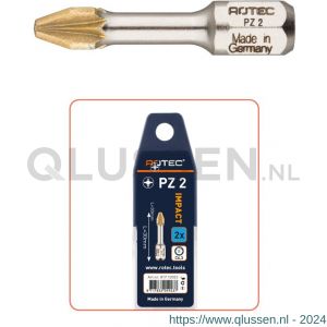 Rotec 817 Impact schroefbit Pozidriv PZ 1x30 mm C6.3 Diamond set 2 stuks 817.12012