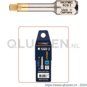 Rotec 817 Impact schroefbit C6.3 Diamond Robertson SQD 2x30 mm set 2 stuks 817.32022