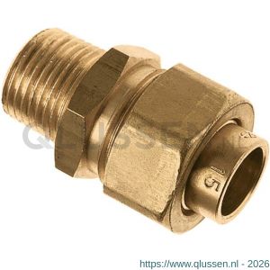 Bonfix 219 3-delige rechte koppeling 3/8 inch buitendraad x 12 mm 219