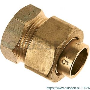 Bonfix 252 3-delige rechte koppeling 5/4 inch binnendraad x 35 mm 252