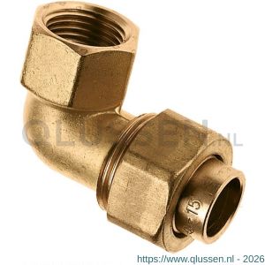 Bonfix 291 3-delige kniekoppeling 3/8 inch binnendraad x 12 mm 291