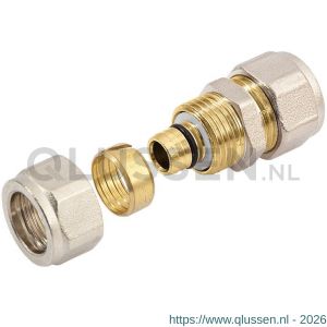 Bonfix Alu-knel rechte koppeling 20x20 mm 3000120