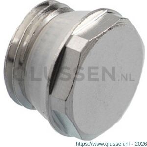 Bonfix radiatorblindstop 1/2 inch vernikkeld met trapezoïdale voeg 30010