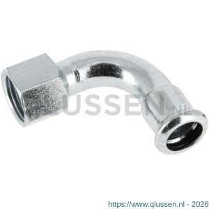 Bonfix M-Press staalverzinkt bocht 90 graden 1/2 inch binnendraad x 28 mm 301222