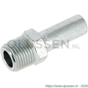 Bonfix M-Press staalverzinkt insteekkoppeling 1/2 inch buitendraad x 22 mm 303330