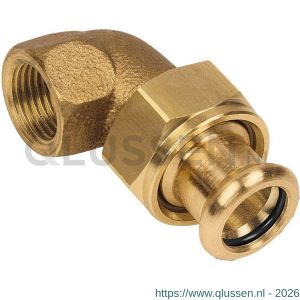 Bonfix M-Press RK roodkoper haakse 3-delige koppeling 1 1/2 inch x 42 mm 404145