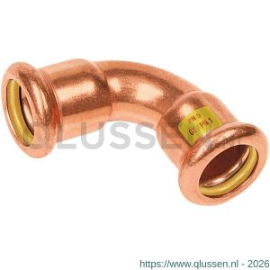 Bonfix M-Press RK roodkoper Gas bocht 90 graden 22x22 mm 500415