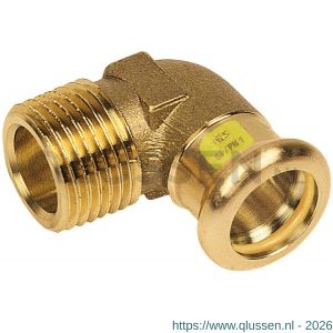 Bonfix M-Press RK roodkoper gas knie 1/2 inch buitendraad x 16 mm 501506