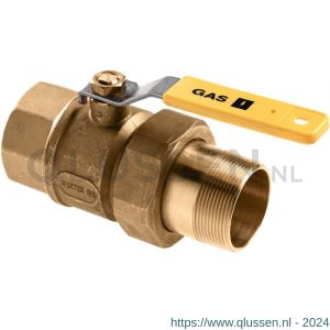 Bonfix gaskogelkraan 3/2 inch binnendraad x 3/2 inch koppeling buitendraad 50325