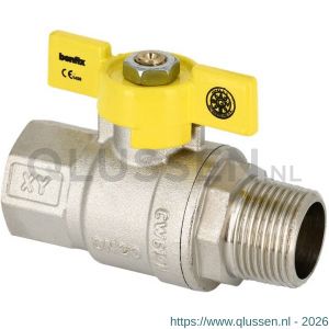 Bonfix gaskraan RP 1/2 inch x 15 mm verchroomd 51505