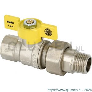 Bonfix gaskraan RP 1/2 inch x koppeling G 1/2 inch verchroomd 51605